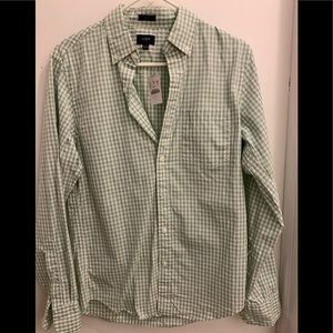 J Crew Mens Button Down Shirt Small Slim Plaid new with tags